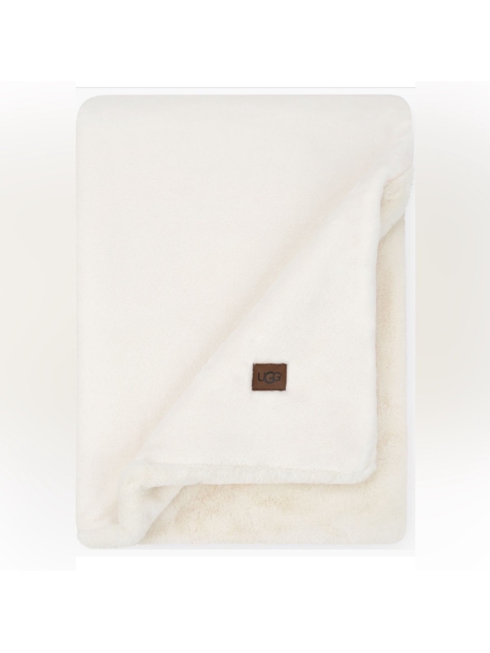 UGG Coastline Cozy Faux Fur Throw Blanket Snow Cream 50" by 70"